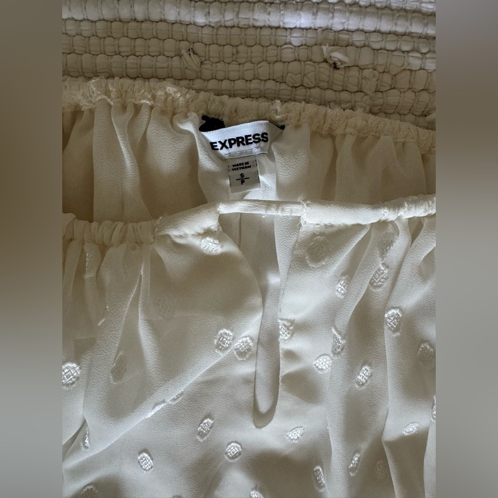 Express White Women Body Suit Blouse - Picture 4 of 4